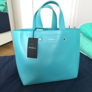Furla Teal Leather Bag NWT